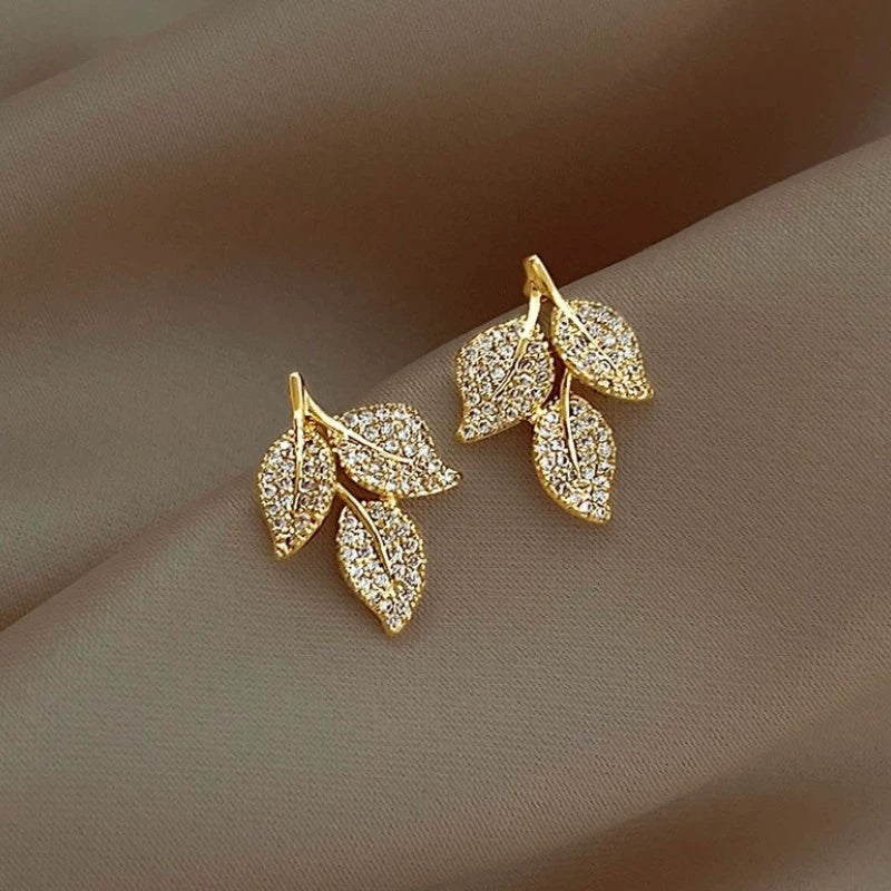 Leaf Copper Earrings – Elegant High-End Gold & Silver Jewelry for Women