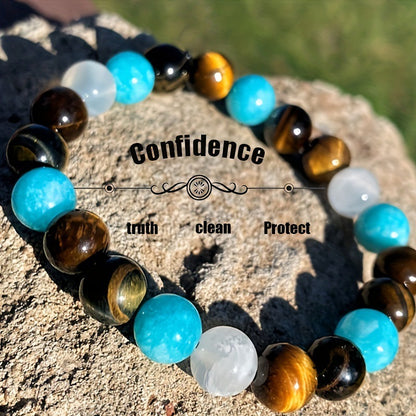 Tiger Eye Stone Beaded Bracelet – 8mm Natural Gemstone Jewelry for Men & Women