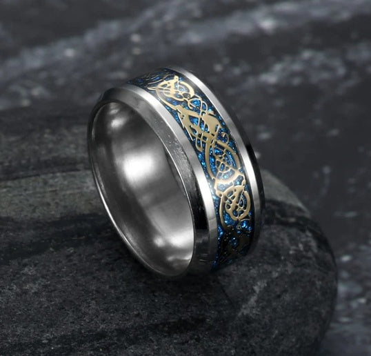 Basilisk Scale Wedding Ring – Viking Stainless Steel Jewelry