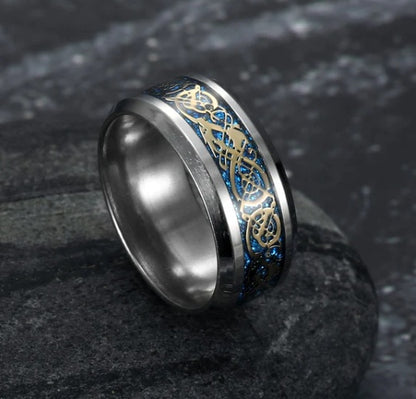 Basilisk Scale Wedding Ring – Viking Stainless Steel Jewelry