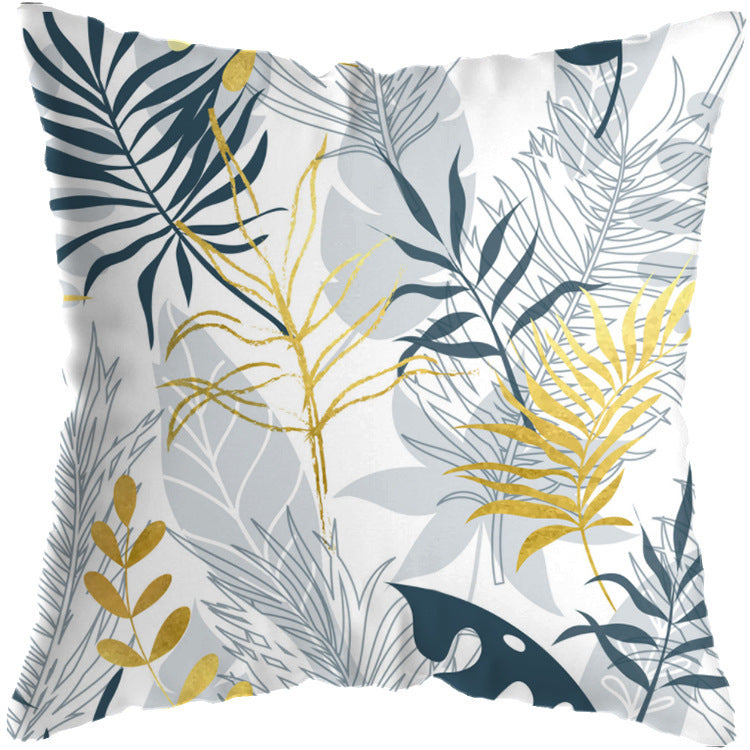 Tropical Plant Cushion Cover – Botanical Print Throw Pillow Case for Living Room Sofa