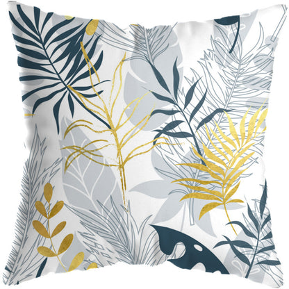 Tropical Plant Cushion Cover – Botanical Print Throw Pillow Case for Living Room Sofa